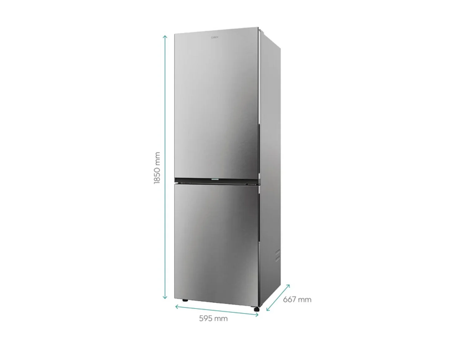 Frigorífico combi Candy ECN4CQTEX186 No Frost 355L E inox 185 cm