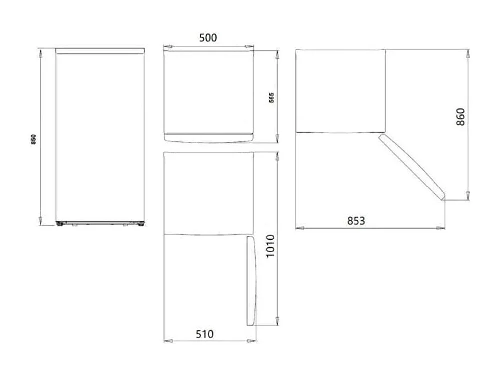 Congelador vertical Aspes ACV855501E cíclico 91L E blanco 55 cm