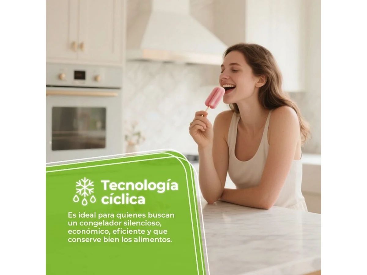 Congelador vertical Aspes ACV855501E cíclico 91L E blanco 55 cm