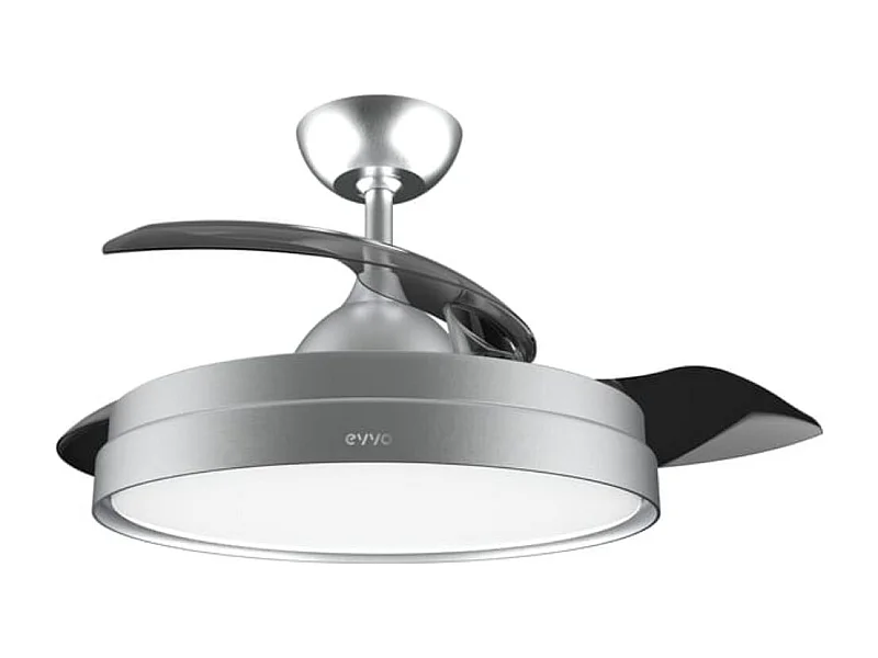 Ventilador de techo Evvo V450 aspas retráctiles gris Ø49x37-49,5 cm