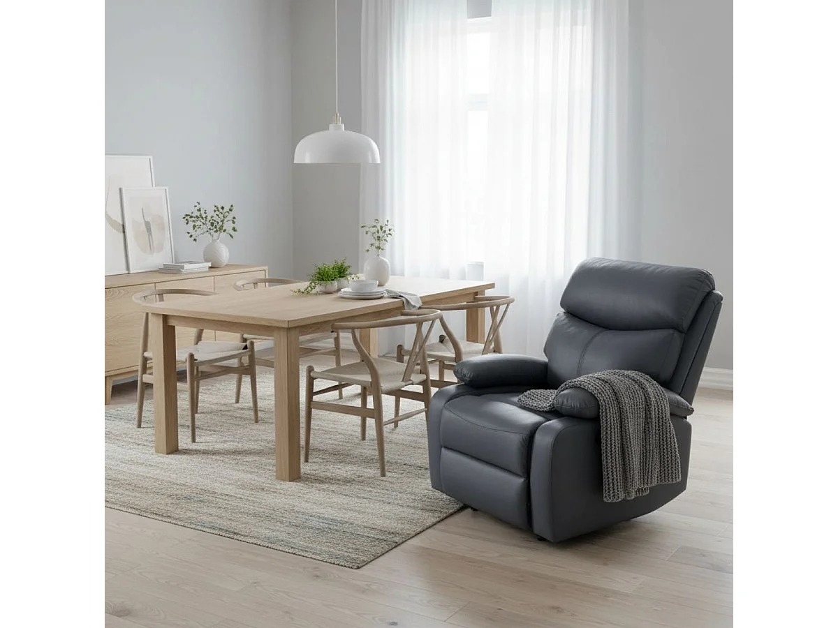 Sillón relax Dover reclinable gris 100x95x98 cm