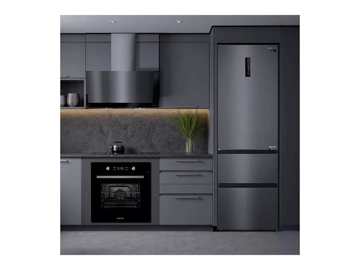 Frigorífico combi francés Infiniton FRD-401T91DEV Total No Frost 401L E inox 190,9 cm