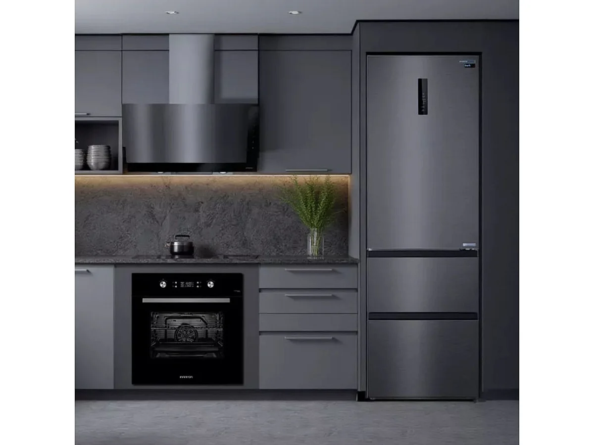 Frigorífico combi francés Infiniton FRD-401T91DEV Total No Frost 401L E inox 190,9 cm