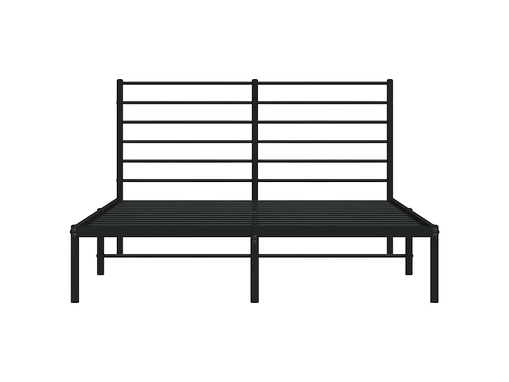 Estrutura de cama com cabeceira 140x190 cm metal preto