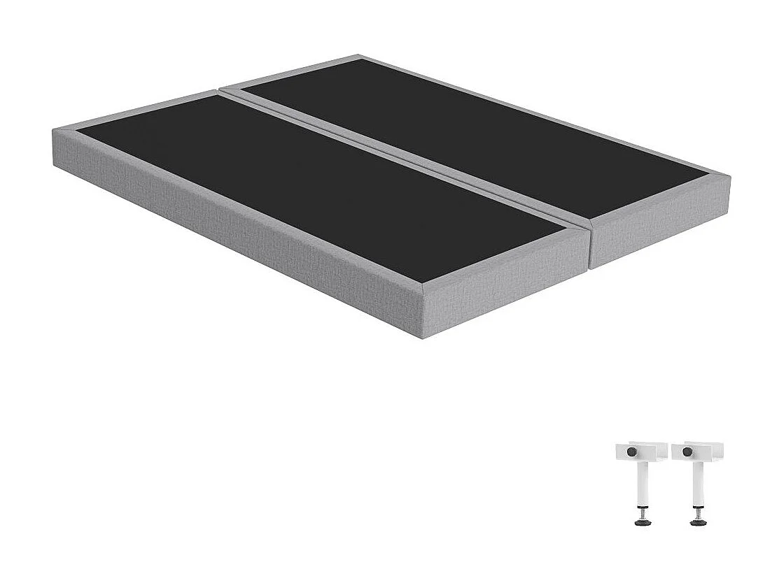 Sommier tapissier SR15 cobalt 2x80x200 Lattes bois massif - H.15 cm - Made in France