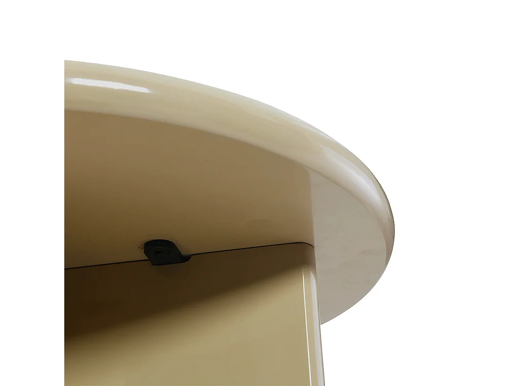 Paloma - Table d'appoint ronde en bois laqué ø50cm - Grège