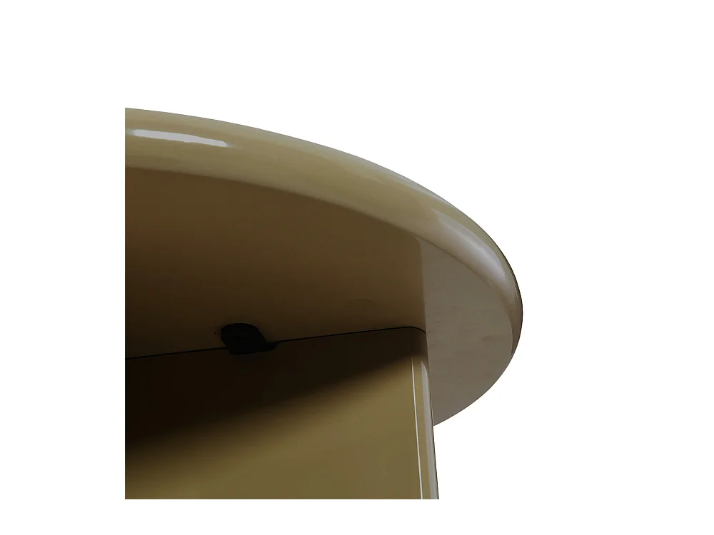 Paloma - Table d'appoint ronde en bois laqué ø50cm - Marron