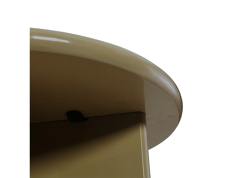 Paloma - Table d'appoint ronde en bois laqué ø50cm - Marron