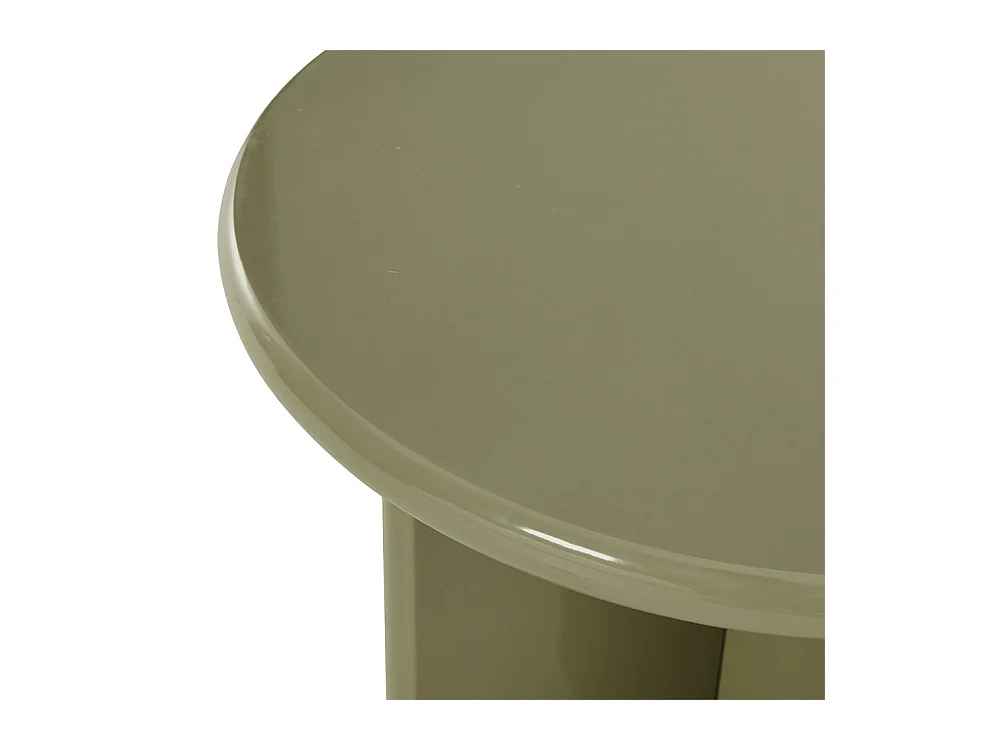 Paloma - Table d'appoint ronde en bois laqué ø50cm - Vert