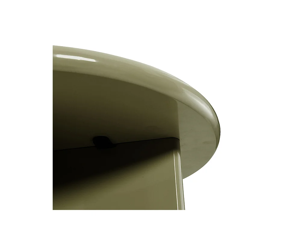 Paloma - Table d'appoint ronde en bois laqué ø50cm - Vert