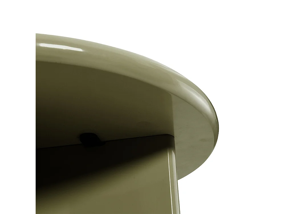 Paloma - Table d'appoint ronde en bois laqué ø50cm - Vert