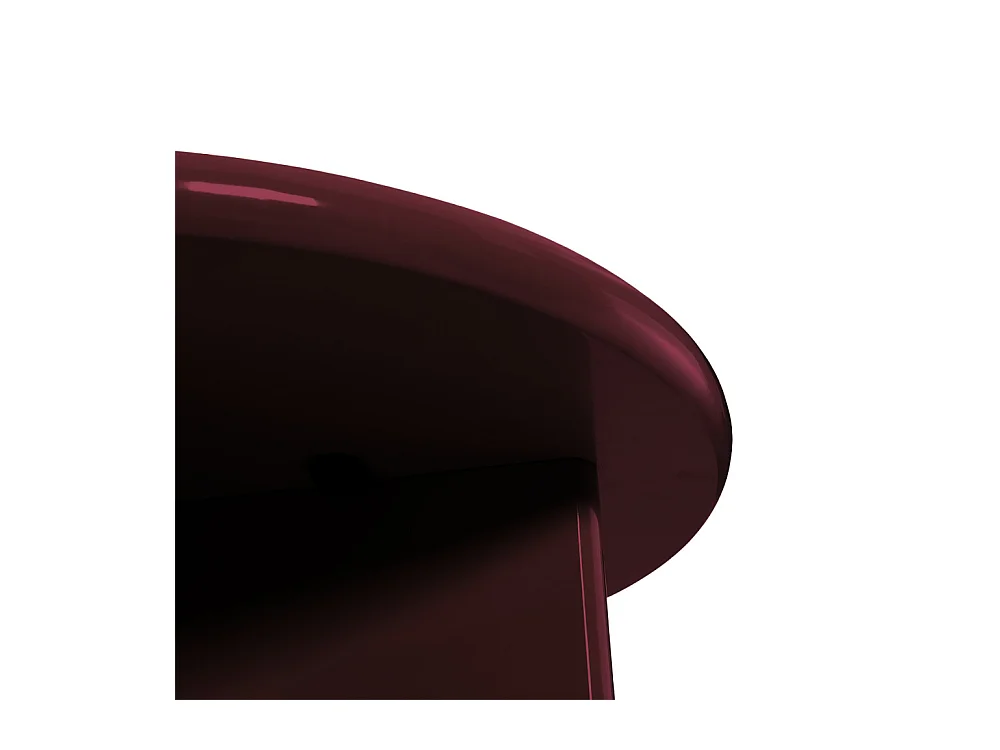 Paloma - Table d'appoint ronde en bois laqué ø50cm - Bordeaux