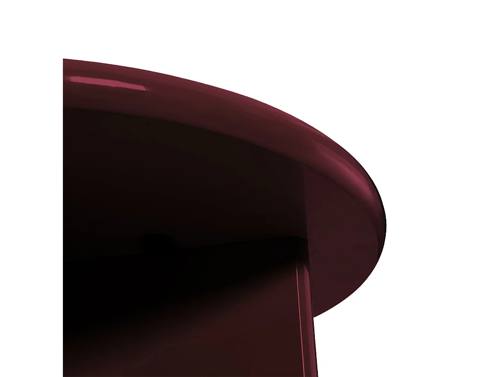 Paloma - Table d'appoint ronde en bois laqué ø50cm - Bordeaux