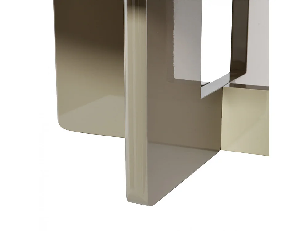 Paloma - Table basse ronde en bois laqué ø80cm - Beige