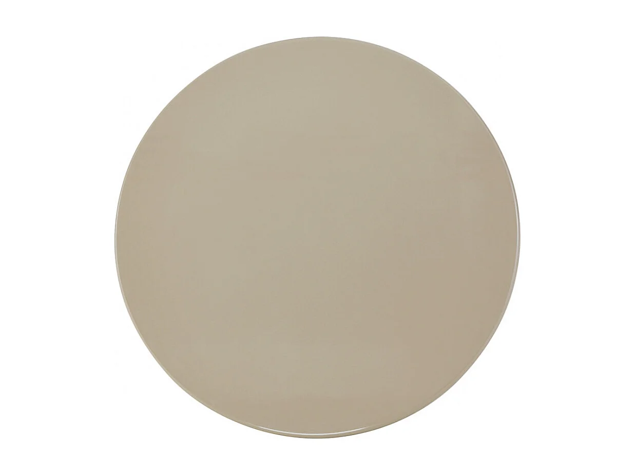 Paloma - Table basse ronde en bois laqué ø80cm - Grège