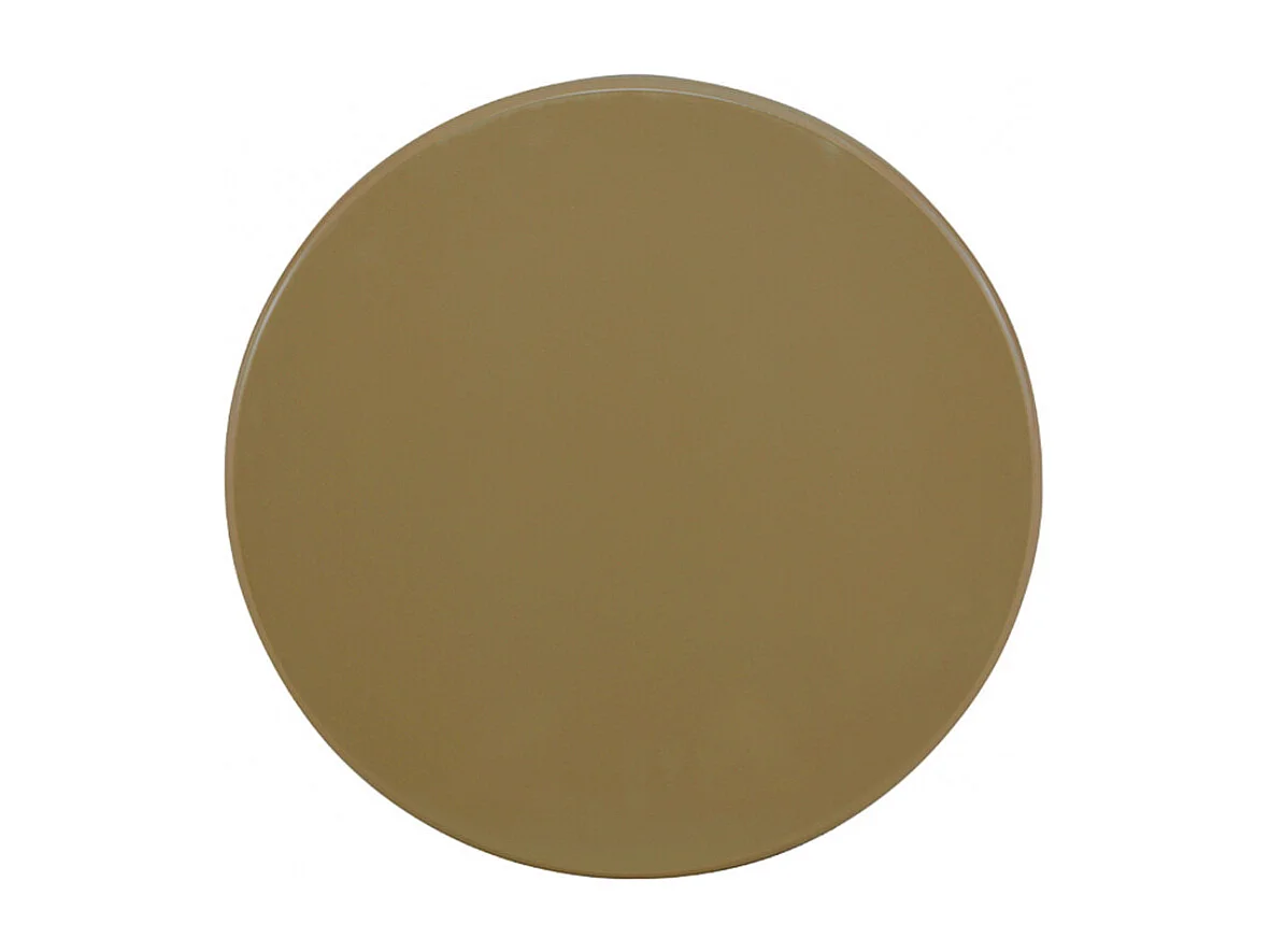 Paloma - Table basse ronde en bois laqué ø80cm - Marron