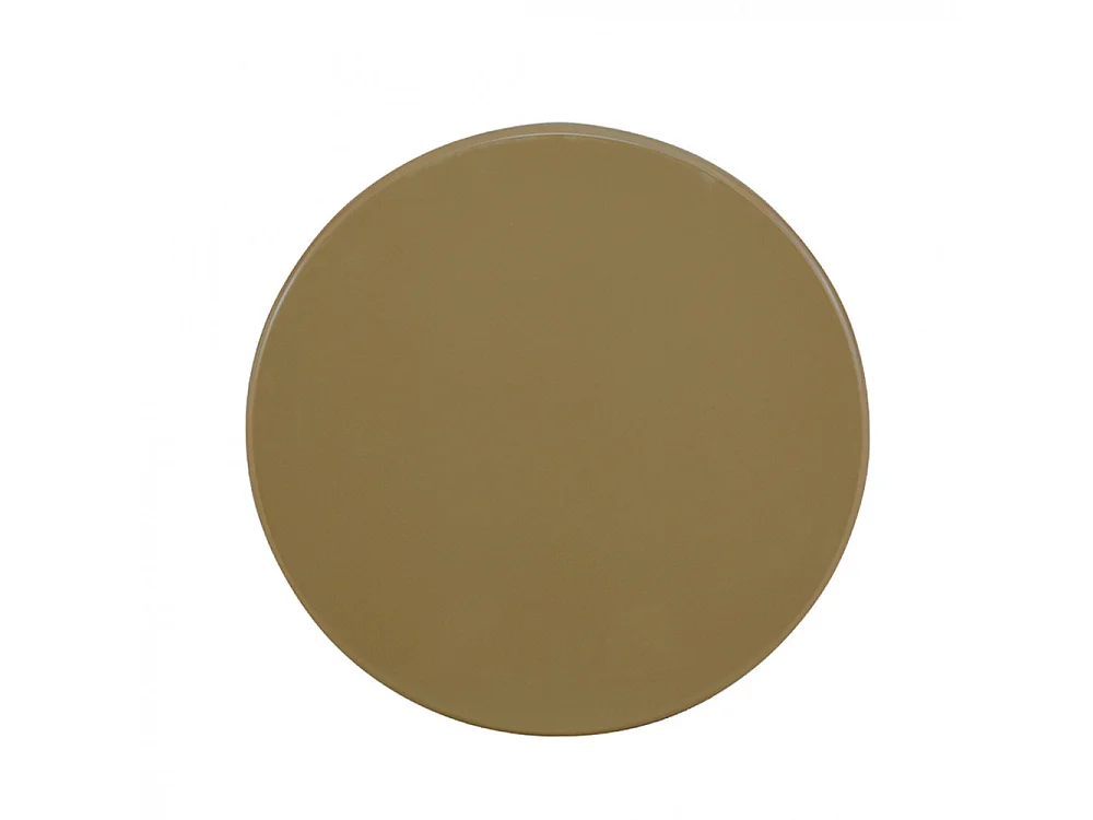 Paloma - Table basse ronde en bois laqué ø80cm - Marron