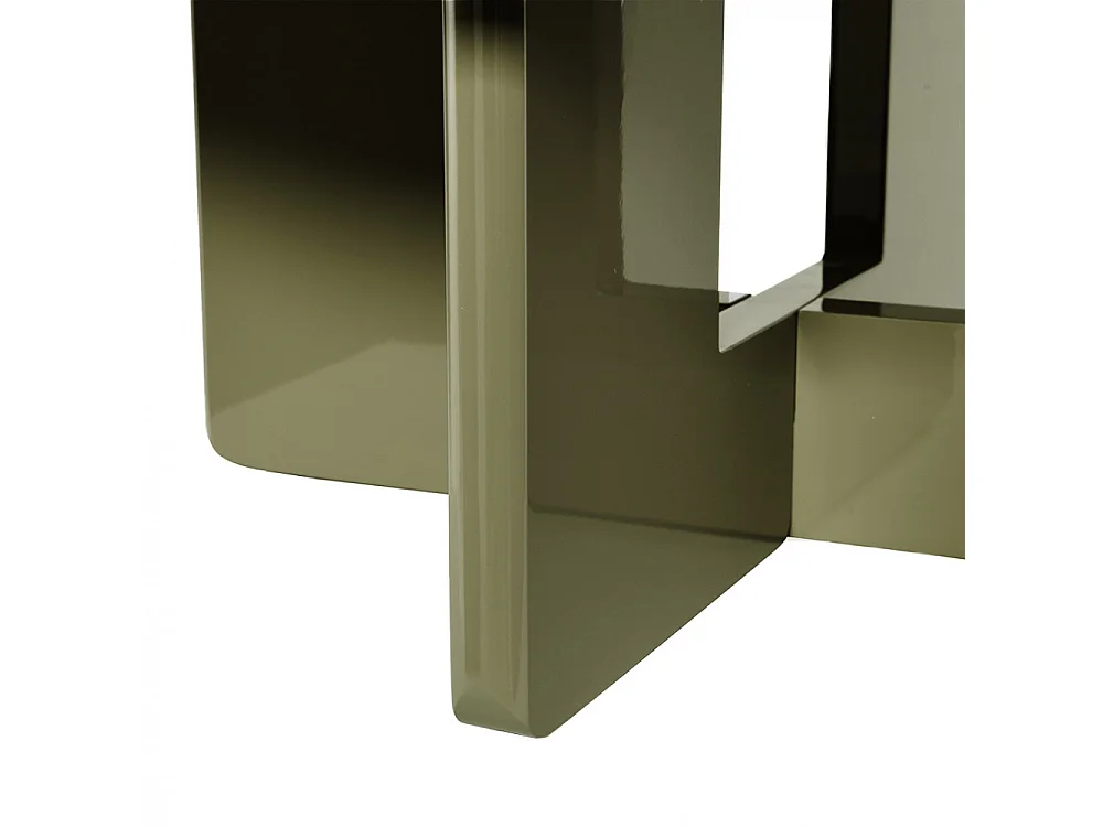 Paloma - Table basse ronde en bois laqué ø80cm - Vert