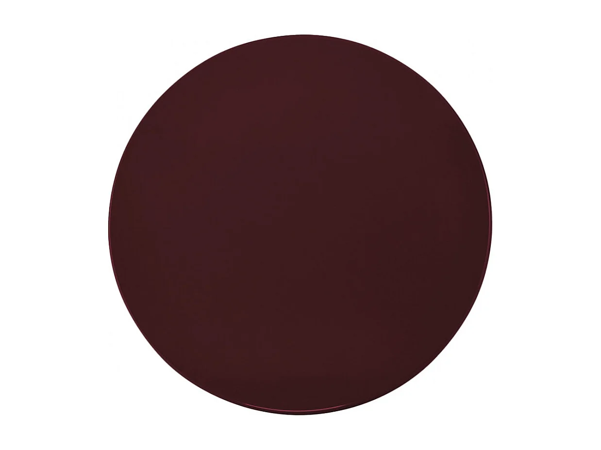 Paloma - Table basse ronde en bois laqué ø80cm - Bordeaux