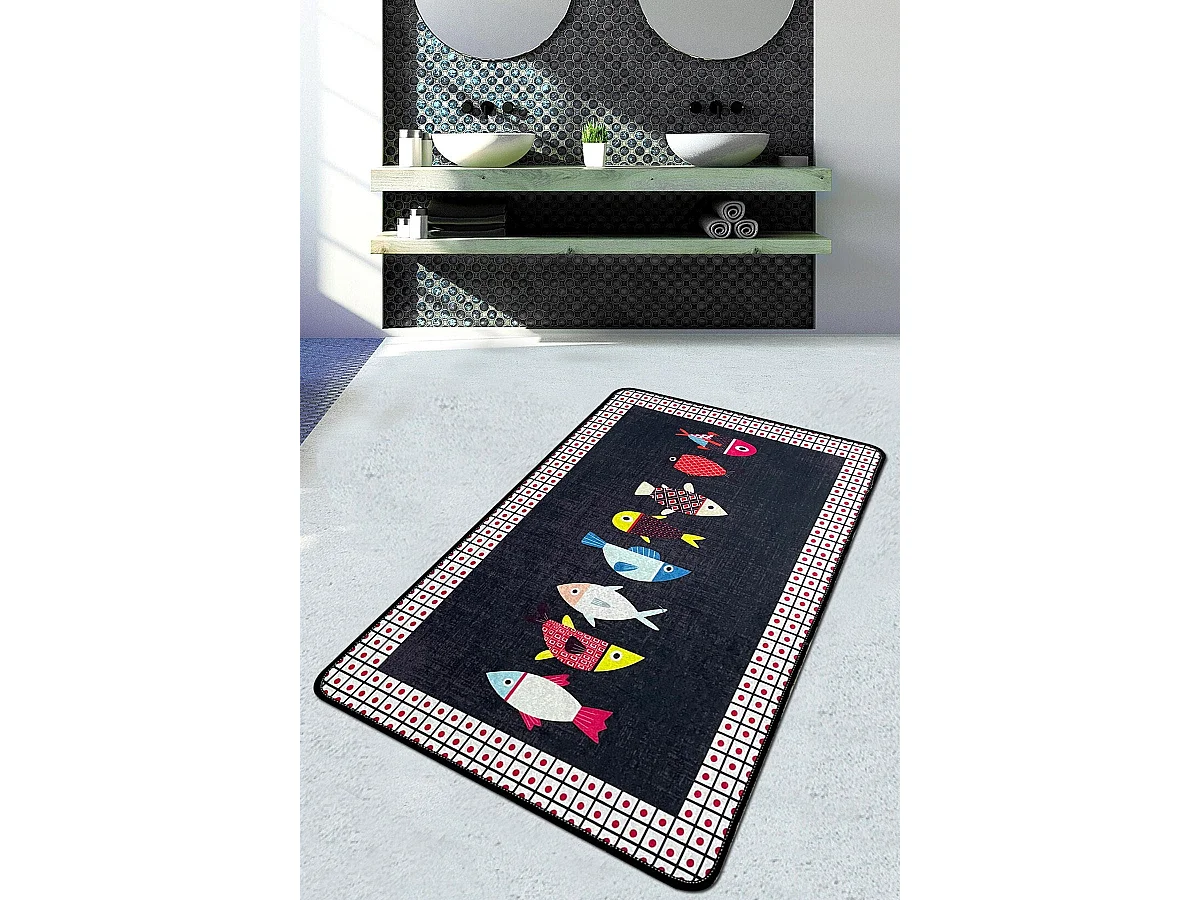 Alfombra de baño Swing of Fish Djt (80 x 100) multicolor