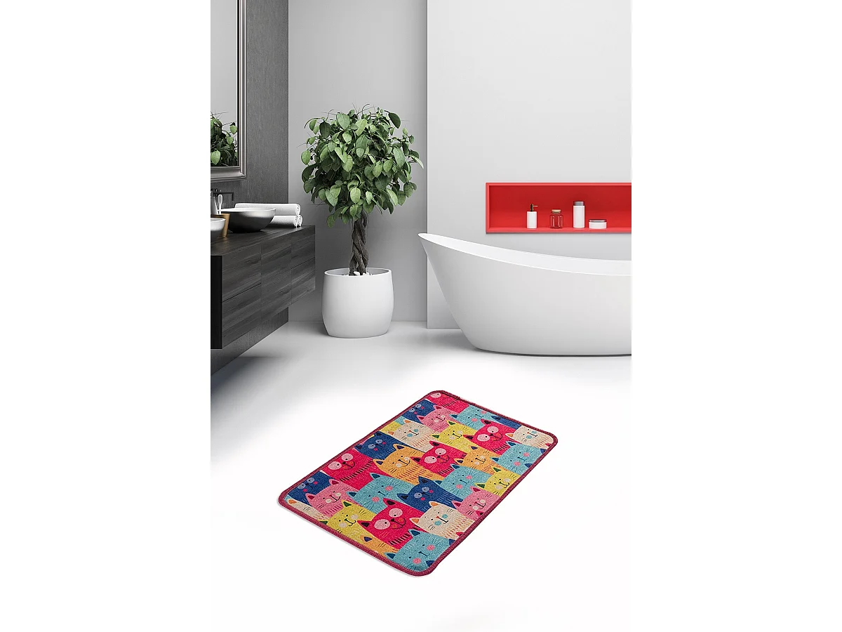 Alfombra de baño Meow DJT  multicolor
