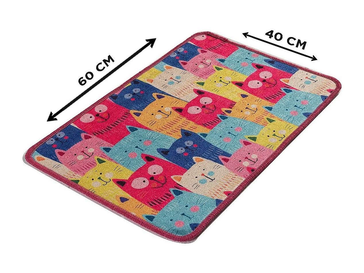 Alfombra de baño Meow DJT  multicolor