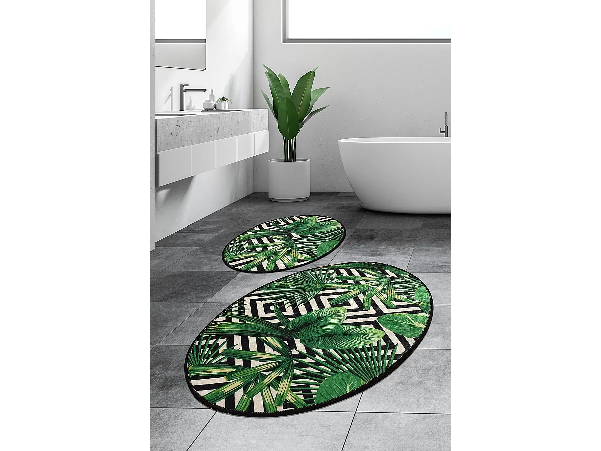 Alfombra de baño Set (2 piezas) Tropic DJT multicolor