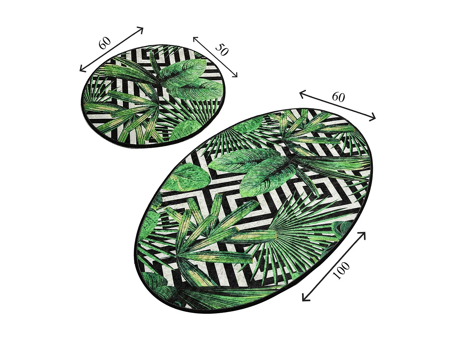 Alfombra de baño Set (2 piezas) Tropic DJT multicolor