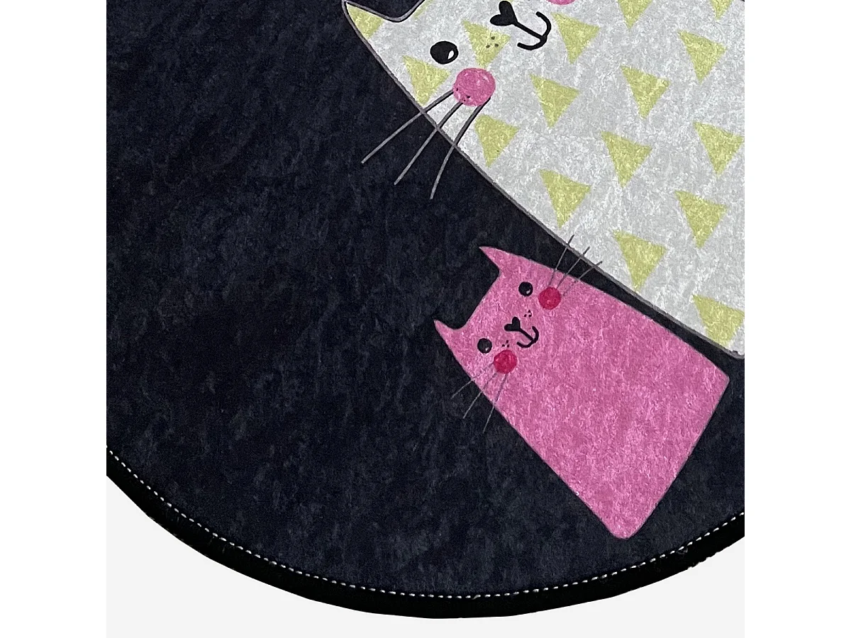 Vier Katzen waschbarer rutschfester Polyester-Teppich