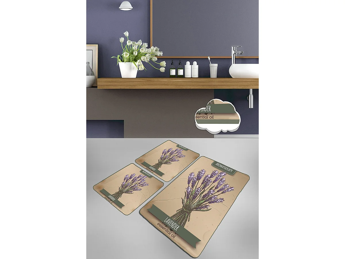 Alfombra de baño Set (3 piezas) Smell multicolor