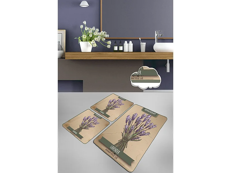 Alfombra de baño Set (3 piezas) Smell multicolor