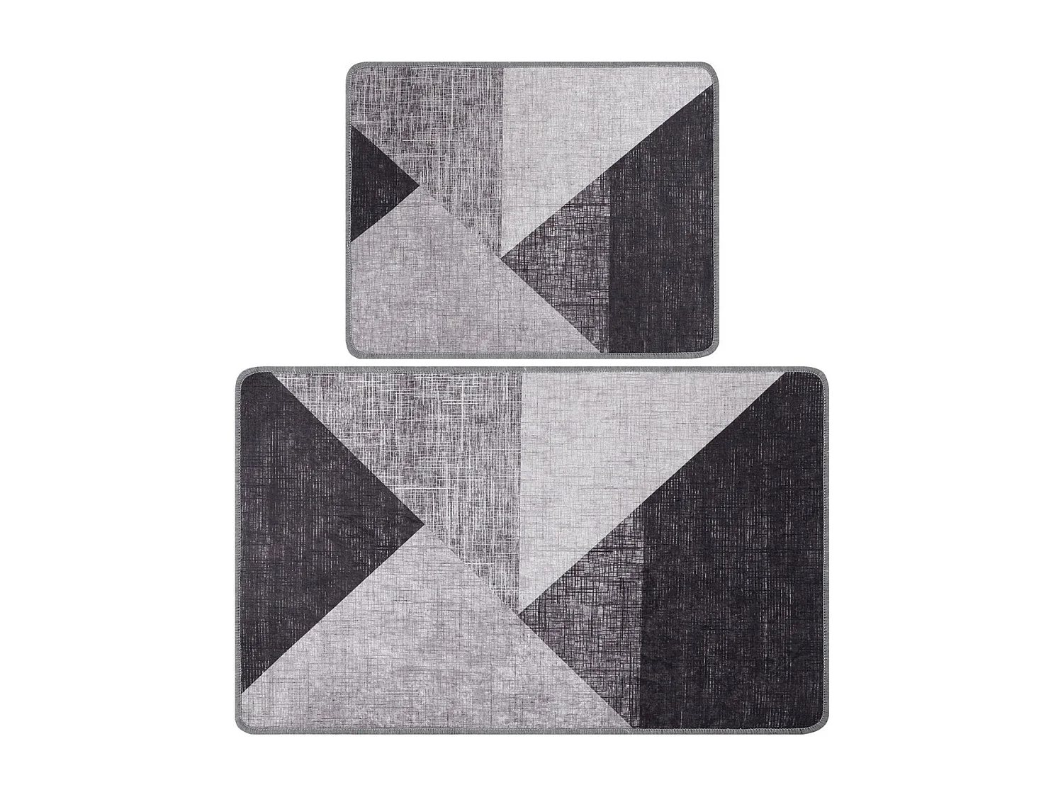 Alfombra de baño Set (2 piezas) Phell v2 gris