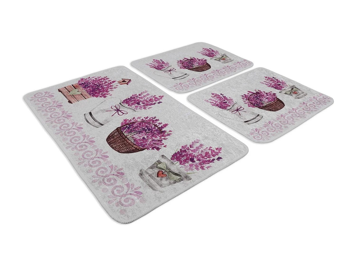 Alfombra de baño Set (3 piezas) Giardino Di Lavanda Djt multicolor