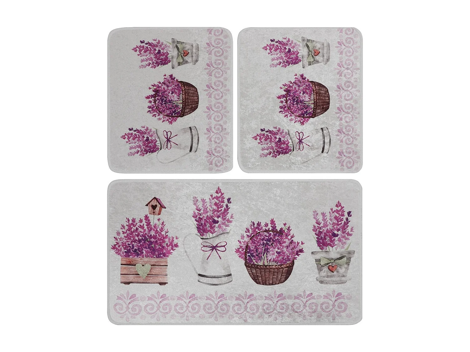 Alfombra de baño Set (3 piezas) Giardino Di Lavanda Djt multicolor