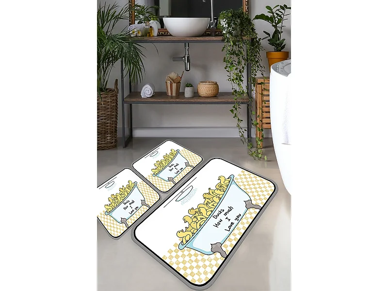 Alfombra de baño Set (3 piezas) Ducks multicolor