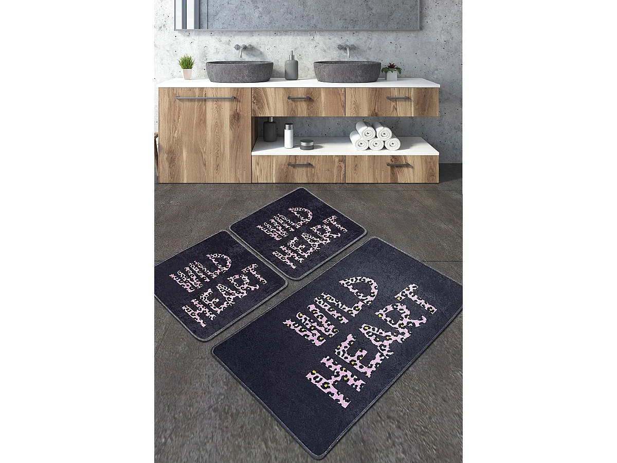 Alfombra de baño Set (3 piezas) Wild Heart Djt multicolor
