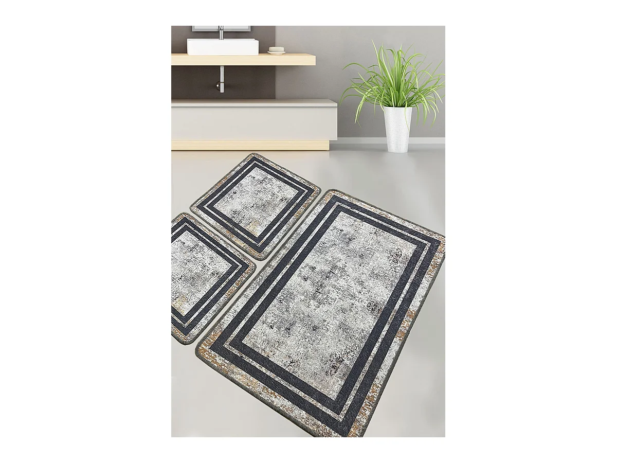 Alfombra de baño Set (3 piezas) Sione multicolor