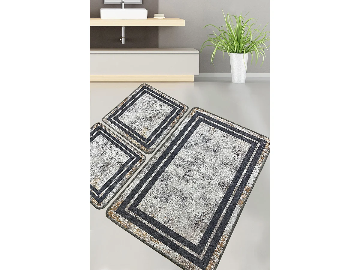 Alfombra de baño Set (3 piezas) Sione multicolor