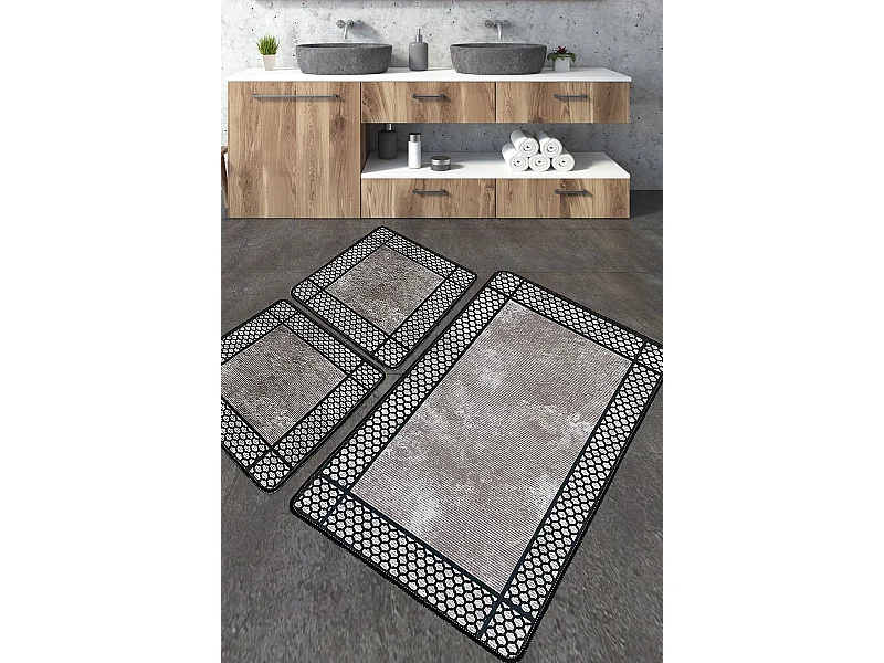 Alfombra de baño Set (3 piezas) Beja multicolor