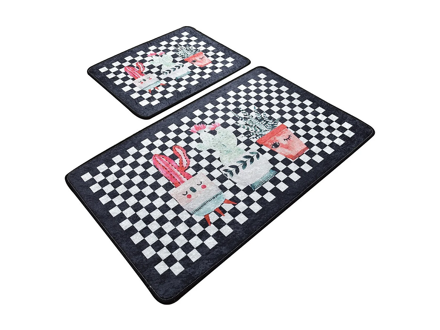 Alfombra de baño Set (2 piezas) Black Happy House multicolor