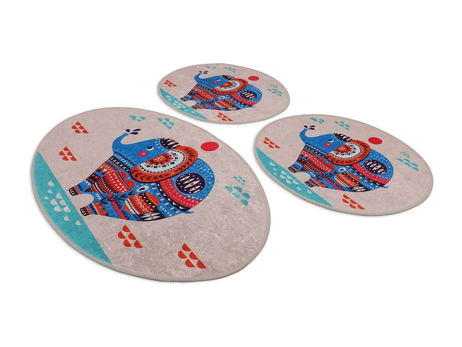 Alfombra de baño Set (3 piezas) Etnic multicolor