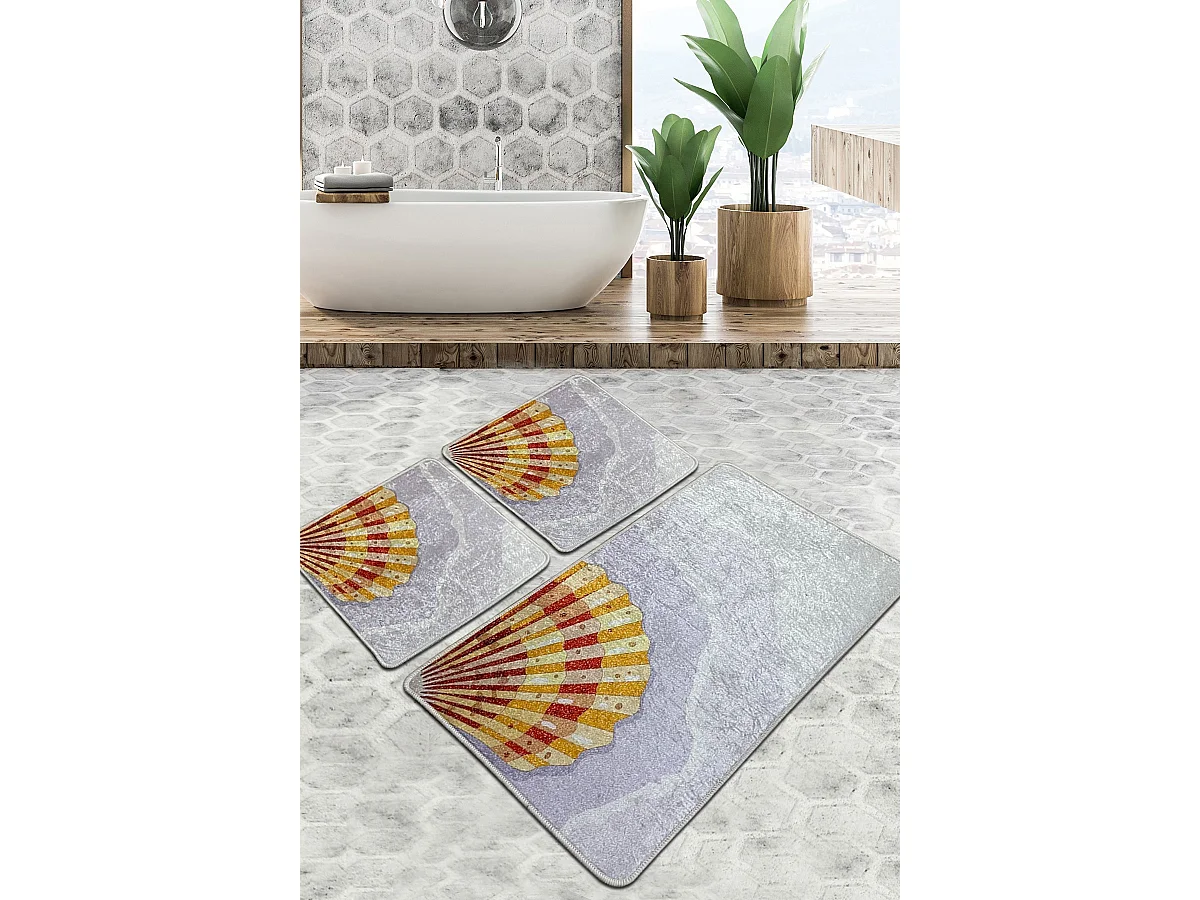 Alfombra de baño Set (3 piezas) Concha Djt multicolor