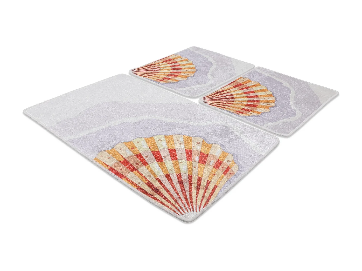 Alfombra de baño Set (3 piezas) Concha Djt multicolor