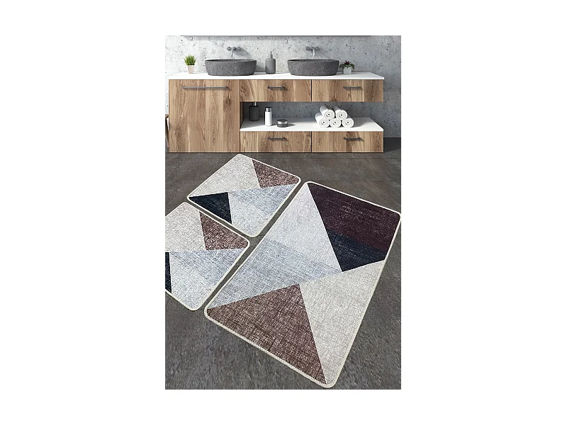 Alfombra de baño Set (3 piezas) Phell multicolor