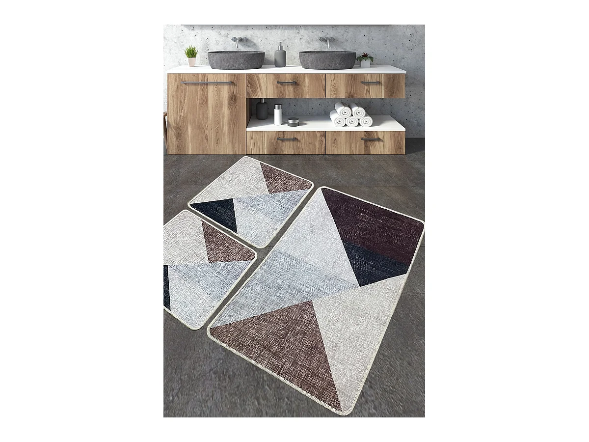 Alfombra de baño Set (3 piezas) Phell multicolor
