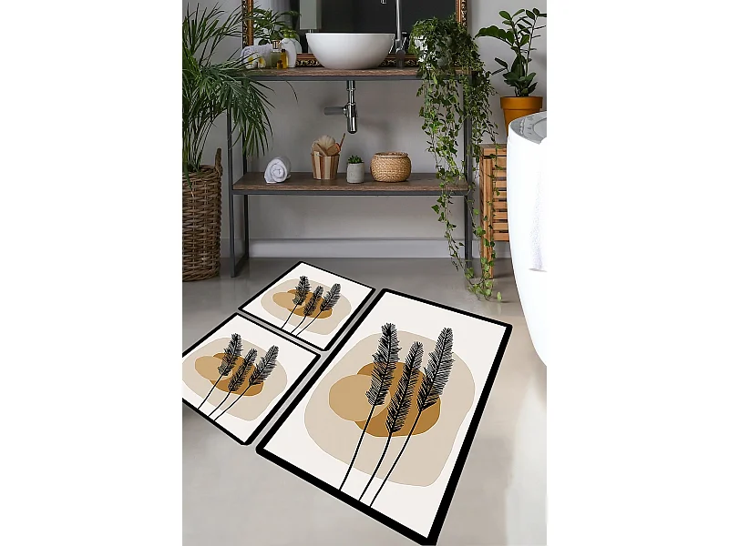 Alfombra de baño Set (3 piezas) Day Sunrise multicolor