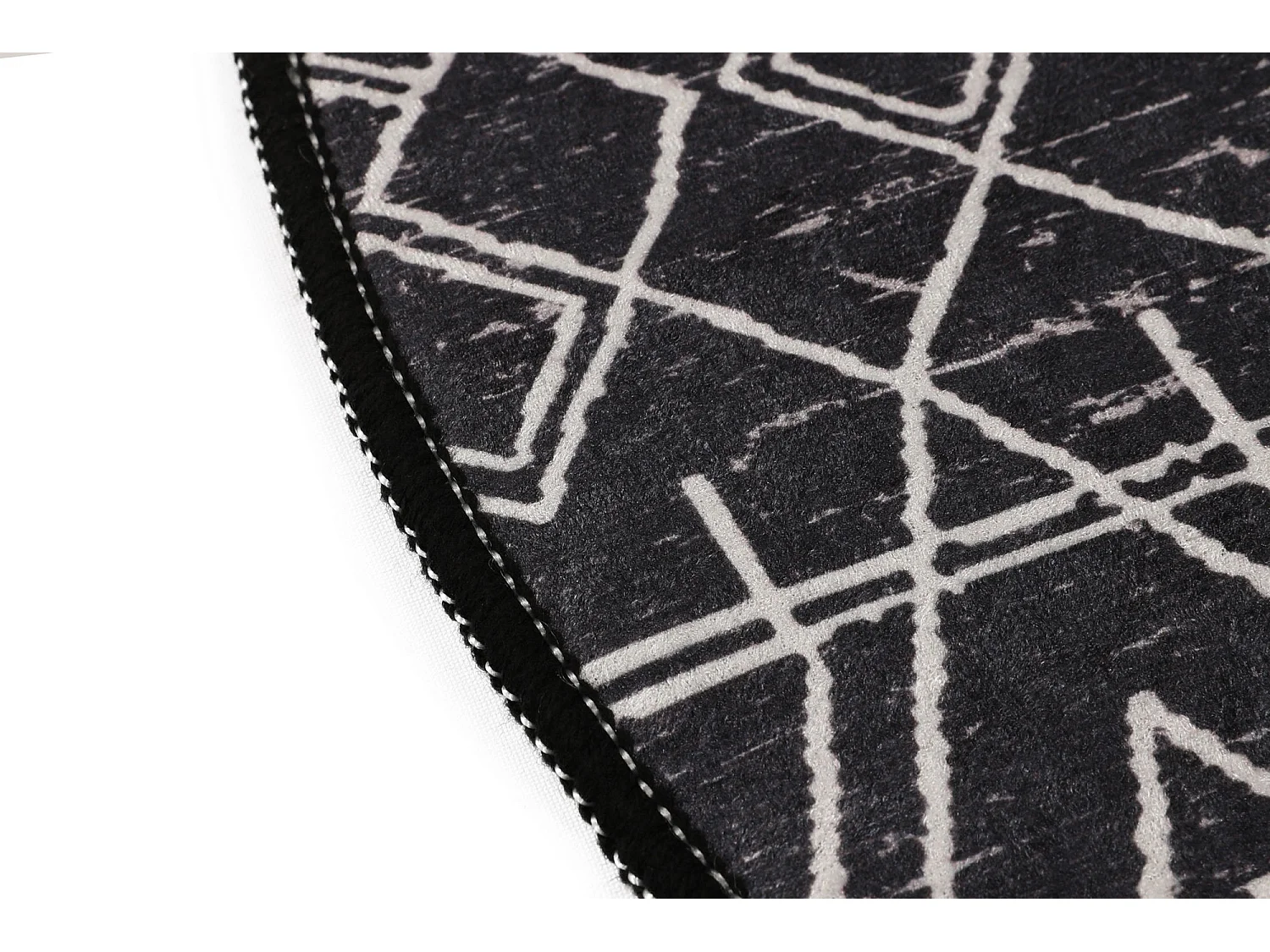 Alfombra de baño Straordinario Black Circle Djt 80 antracita negro blanco