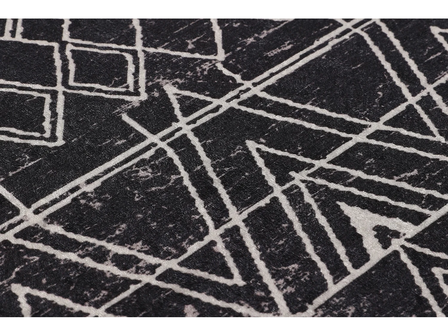 Alfombra de baño Straordinario Black Circle Djt 80 antracita negro blanco