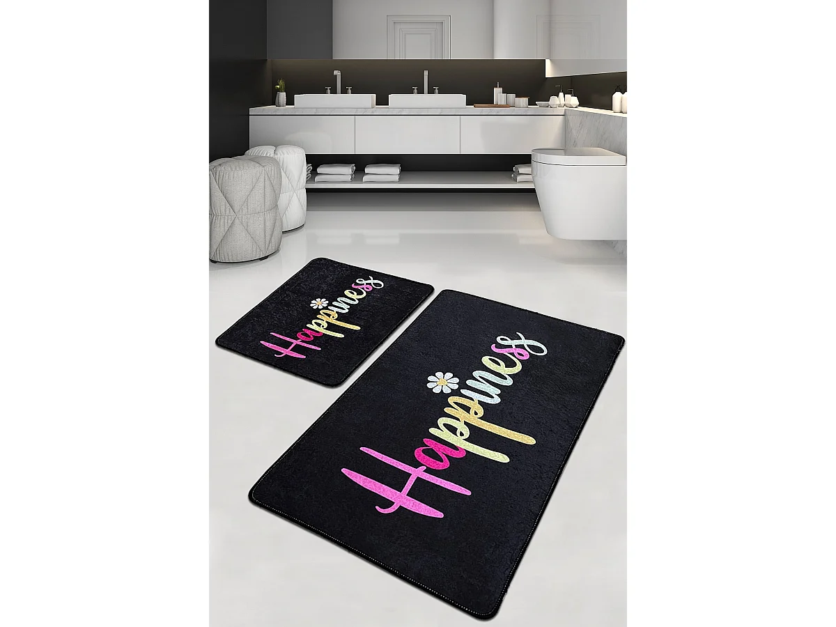 Alfombra de baño Set (2 piezas) Happiness Djt multicolor