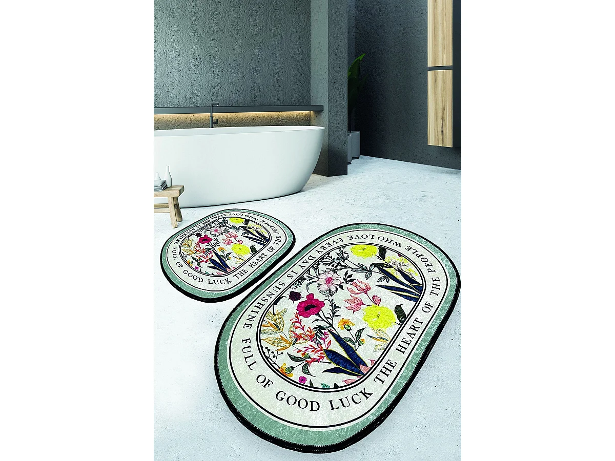 Alfombra de baño Set (2 piezas) Wholove multicolor